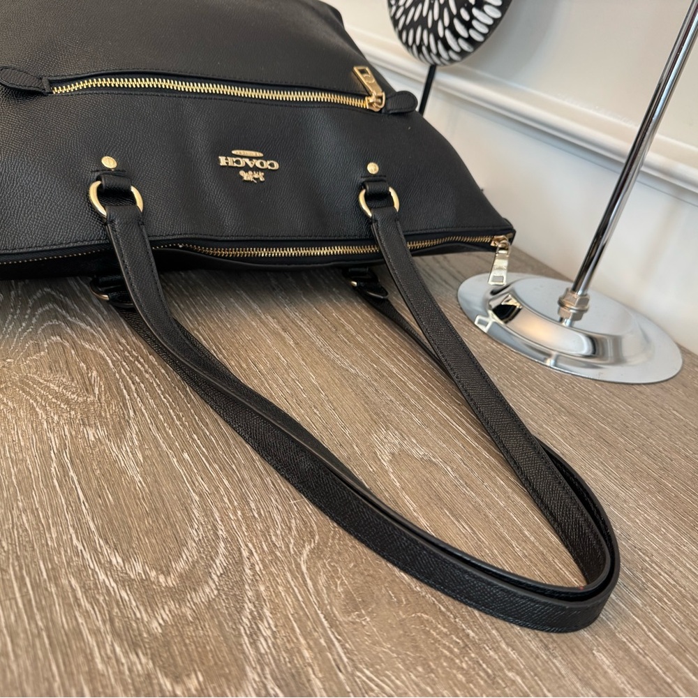 Coach Black Tote with Gold Accents - Picture 10 of 15